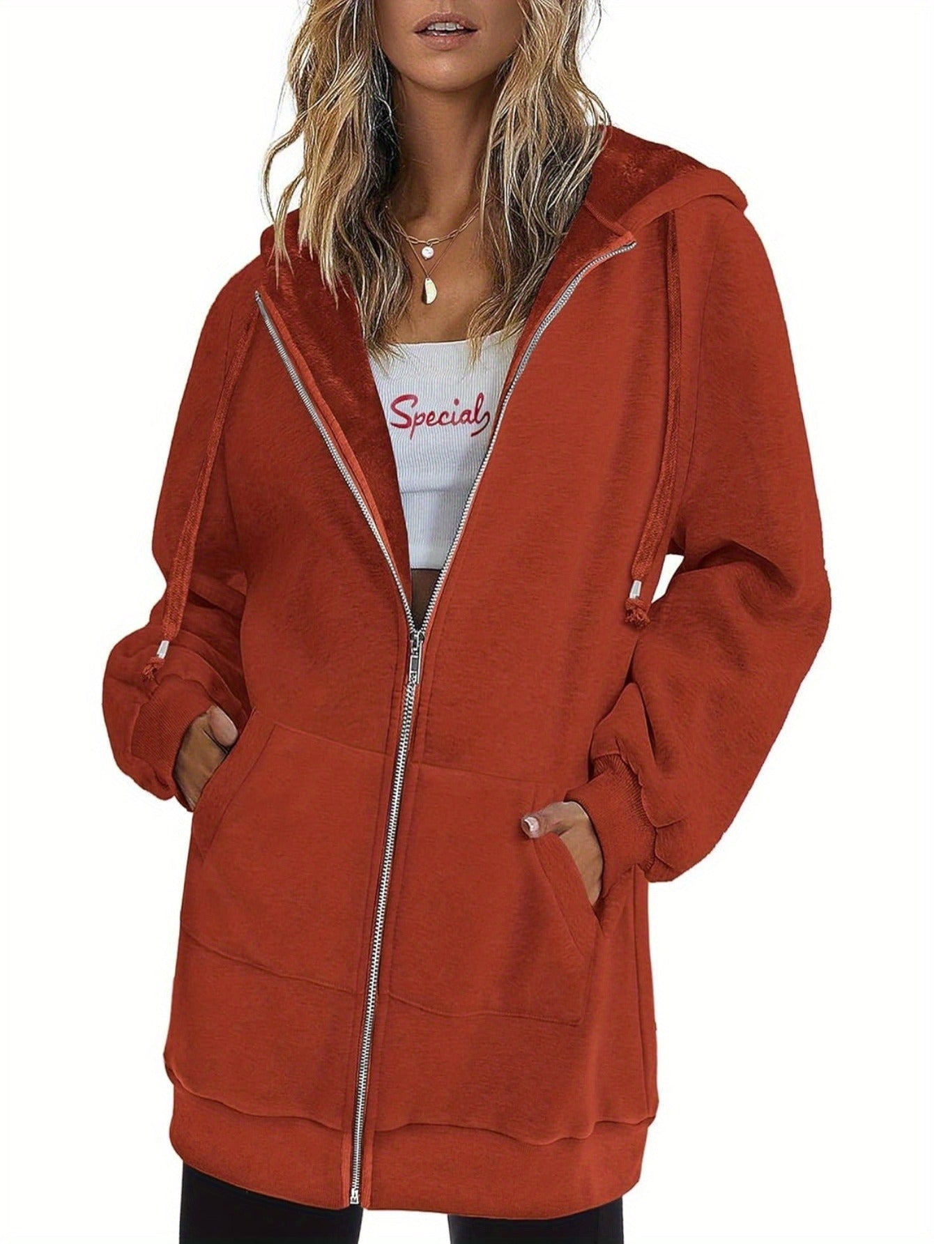 Women's Classic Hoodie - Long Sleeve Relaxed Fit – view 6