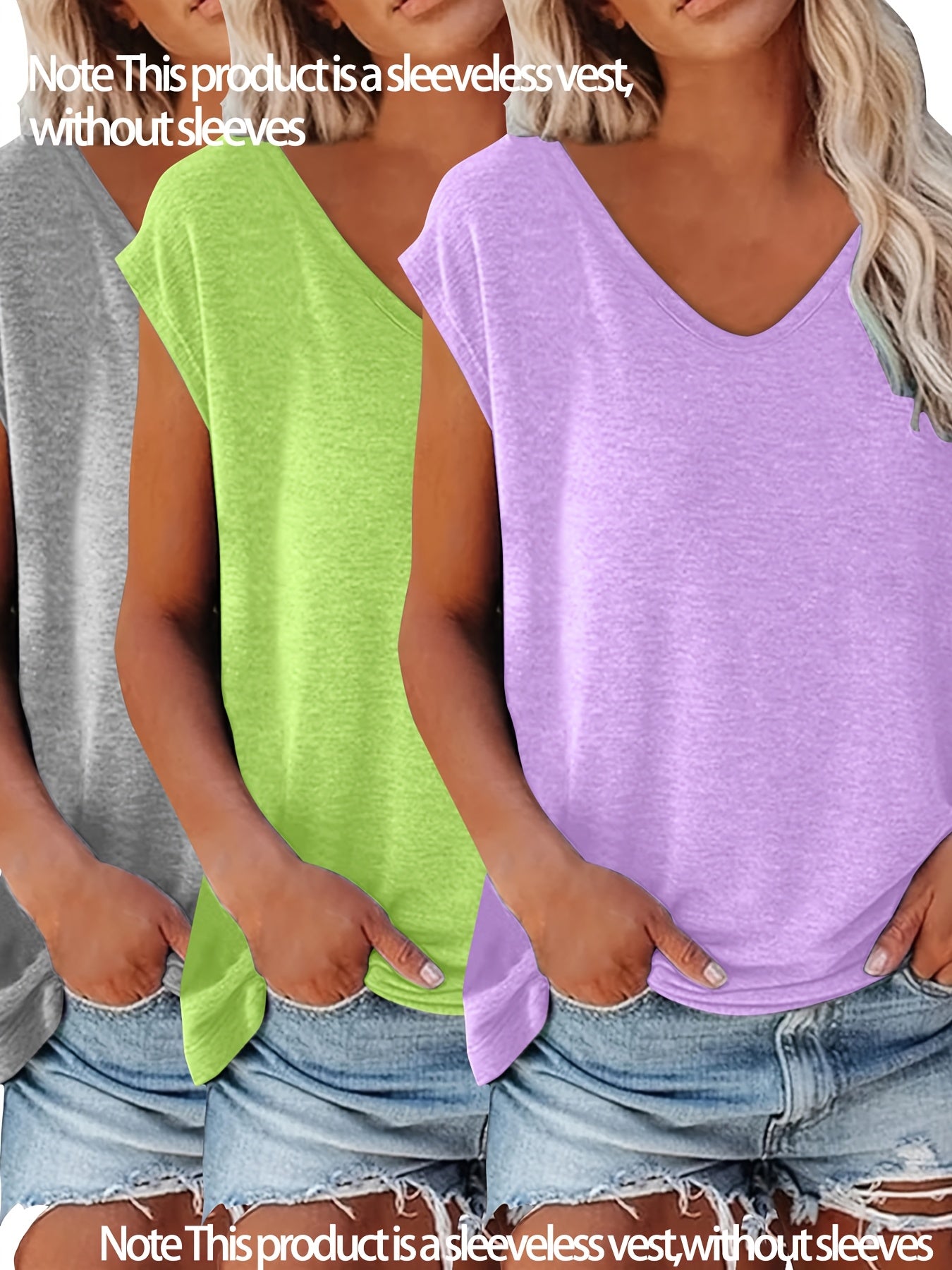 Women's Classic Tank Top - V-Neck detail view