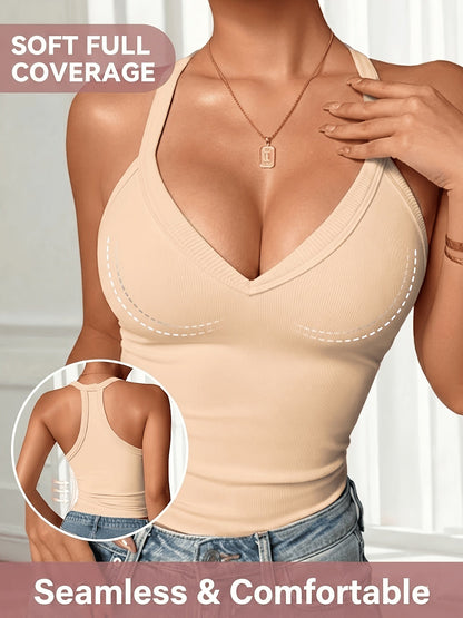 Women's Classic Tank Top - V-Neck Sleeveless – Slim Fit – view 7