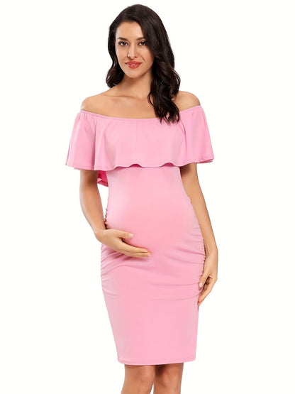 Women's Clothing Set – Women's Burgundy Rayon Ruffle Sleeveless Dress – view 4