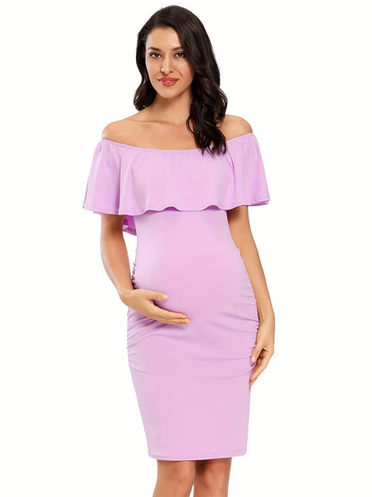 Women's Clothing Set – Women's Burgundy Rayon Ruffle Sleeveless Dress – view 7