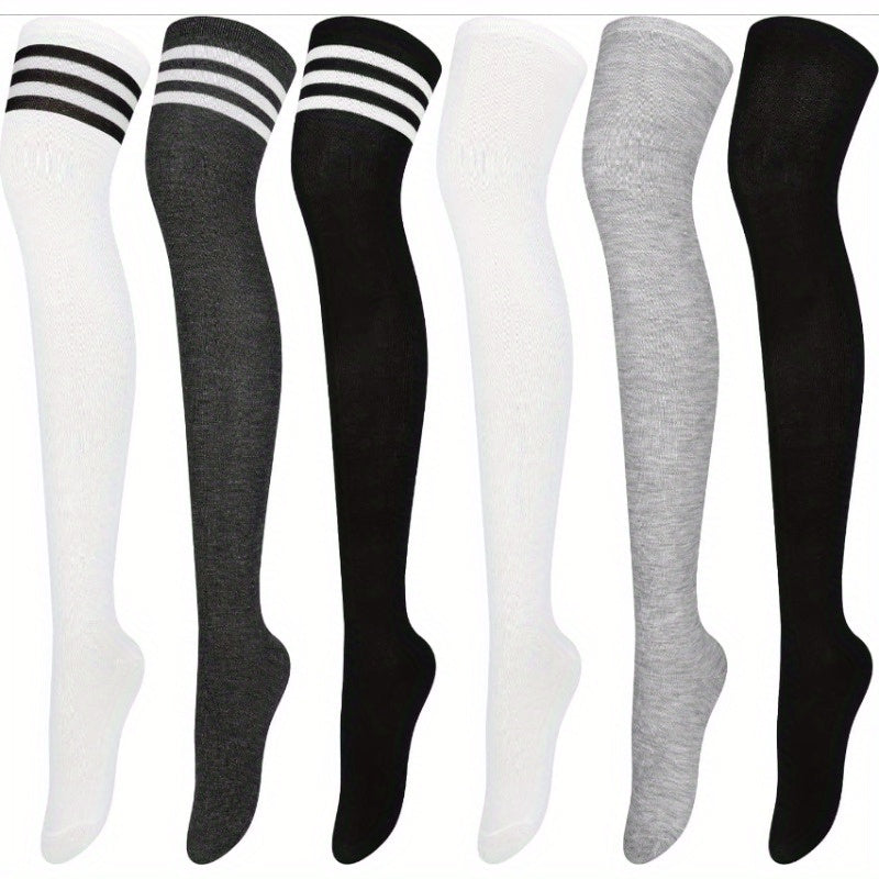 Women's Colorblock Knee-High Socks - 6-Pair Pack – main product image