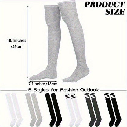 Women's Colorblock Knee-High Socks - 6-Pair Pack – view 2