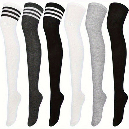 Women's Colorblock Knee-High Socks - 6-Pair Pack – view 3