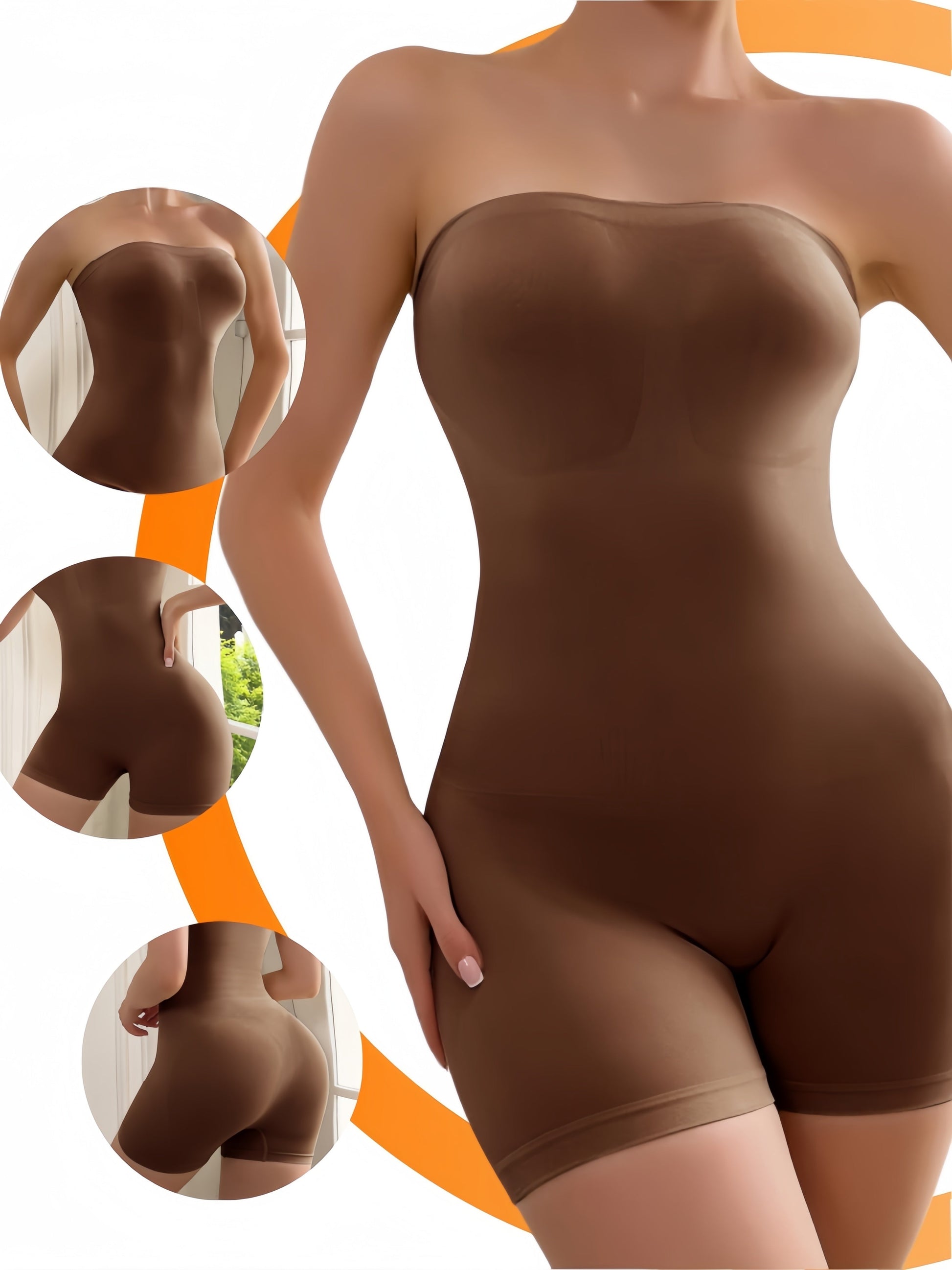 Women's Comfort Fit Shapewear Bodysuit - Seamless Body Smoothing – Beige option – main product image