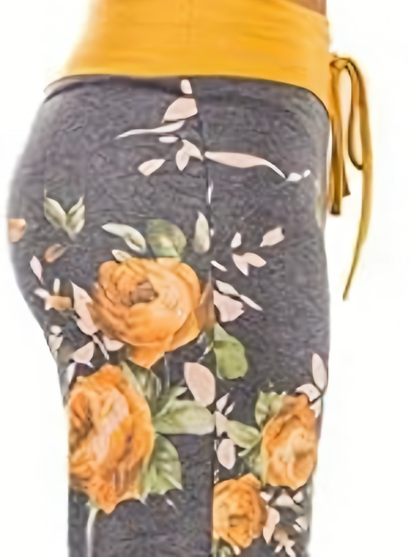 Women's Comfy Stretch Floral Print Drawstring Wide Leg Lounge Pant – view 2