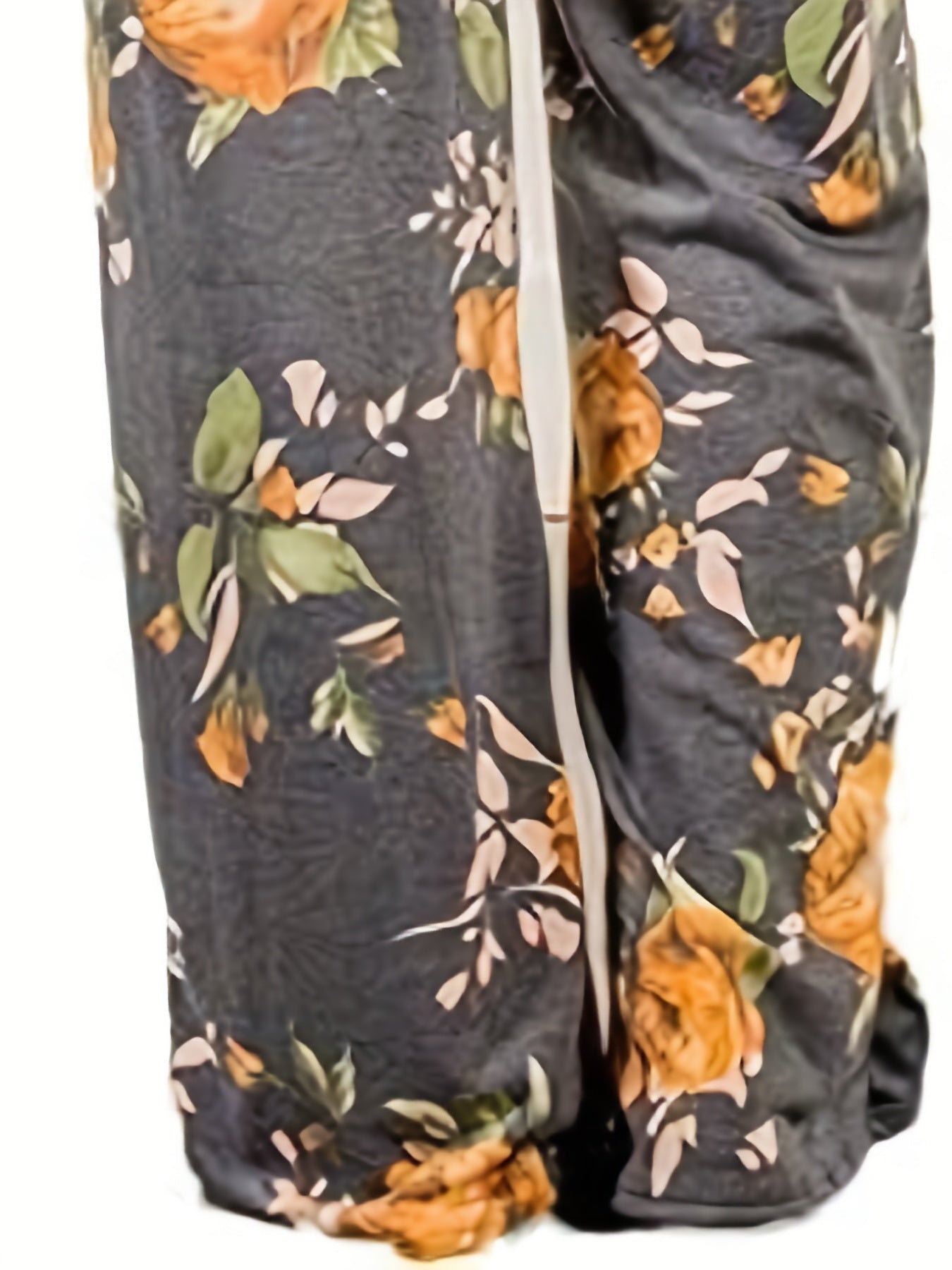 Women's Comfy Stretch Floral Print Drawstring Wide Leg Lounge Pant – view 4