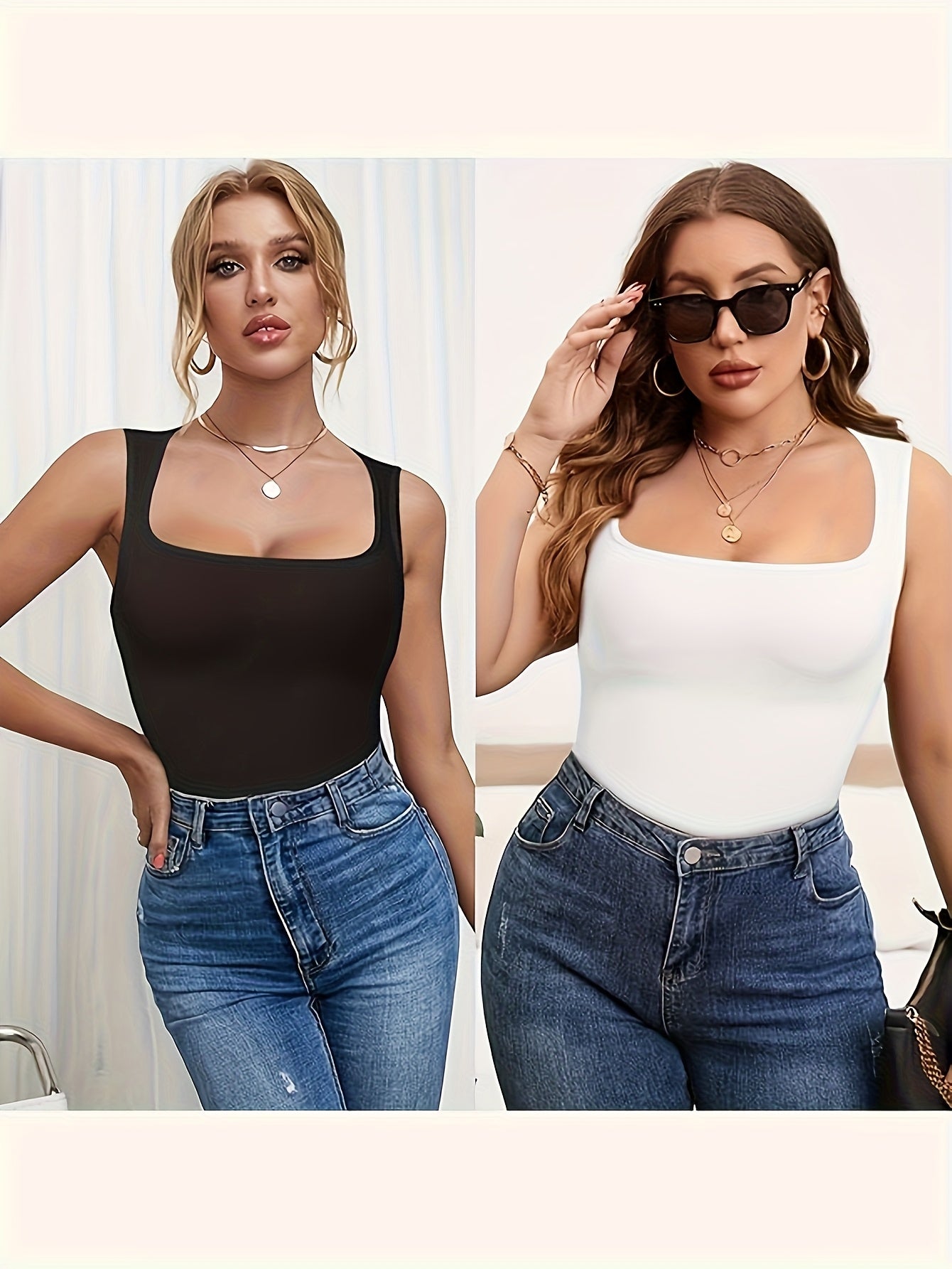 Women's Compression Shapewear Camisole - 3-Pack Seamless Tummy Control Tanks detail view