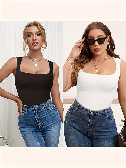 Women's Compression Shapewear Camisole - 3-Pack Seamless Tummy Control Tanks detail view