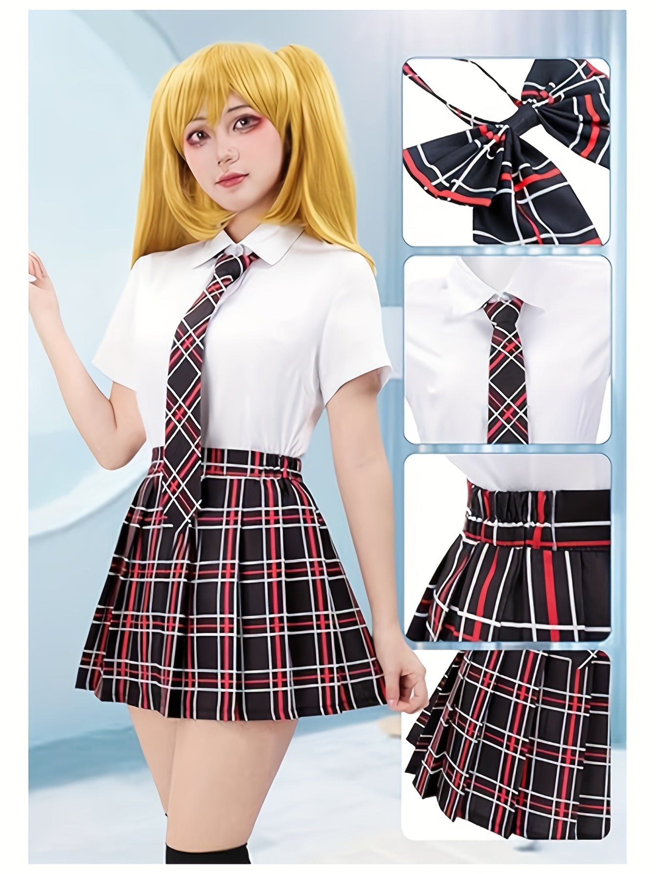 Women's Cosplay Costume - Multi-Piece Themed Design – Deep Red – view 3