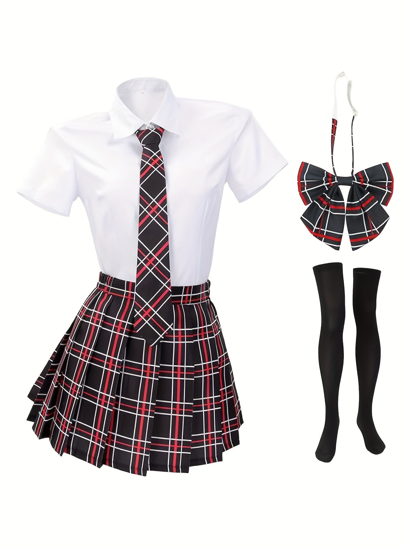 Women's Cosplay Costume - Multi-Piece Themed Design – Deep Red – view 5