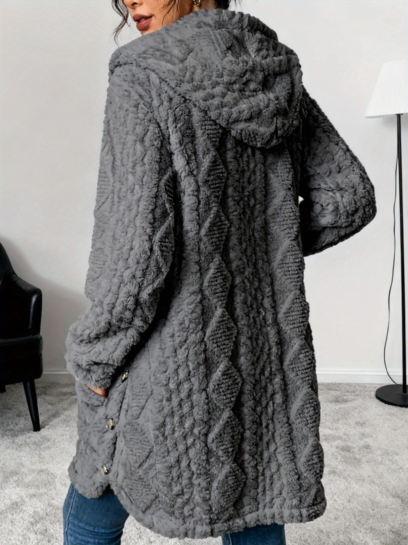 Women's Cozy Button-Front Cardigan detail view