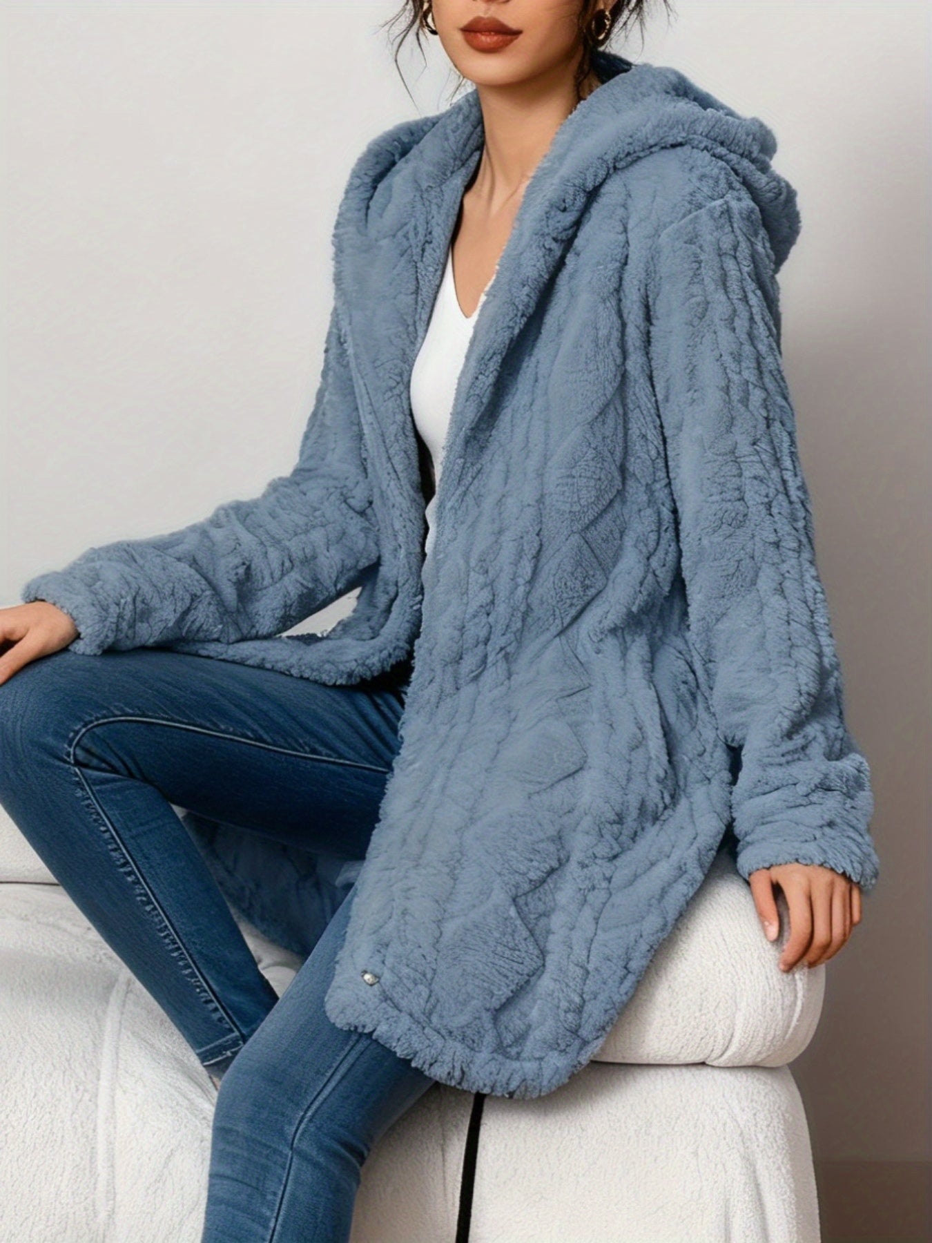 Women's Cozy Button-Front Cardigan – Black option – view 5