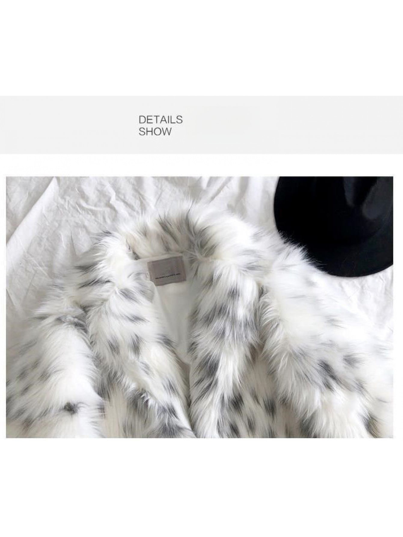 Women's Cozy Denim Leopard Print Jacket detail view