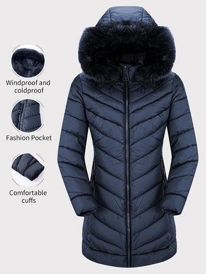 Women's Cozy Faux Fur Zip-Up Hoodie – main product image