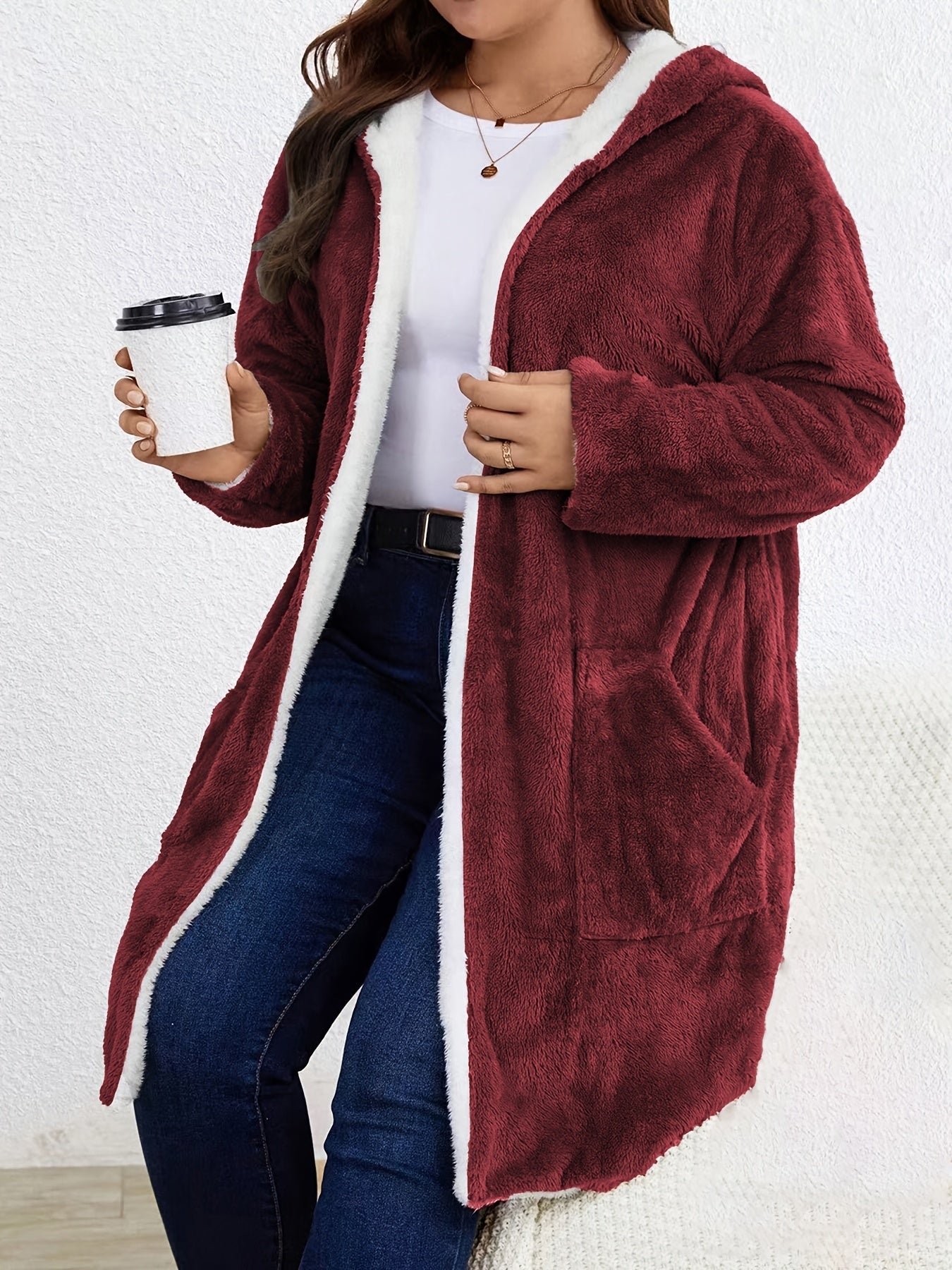 Women's Cozy Pullover Jacket detail view