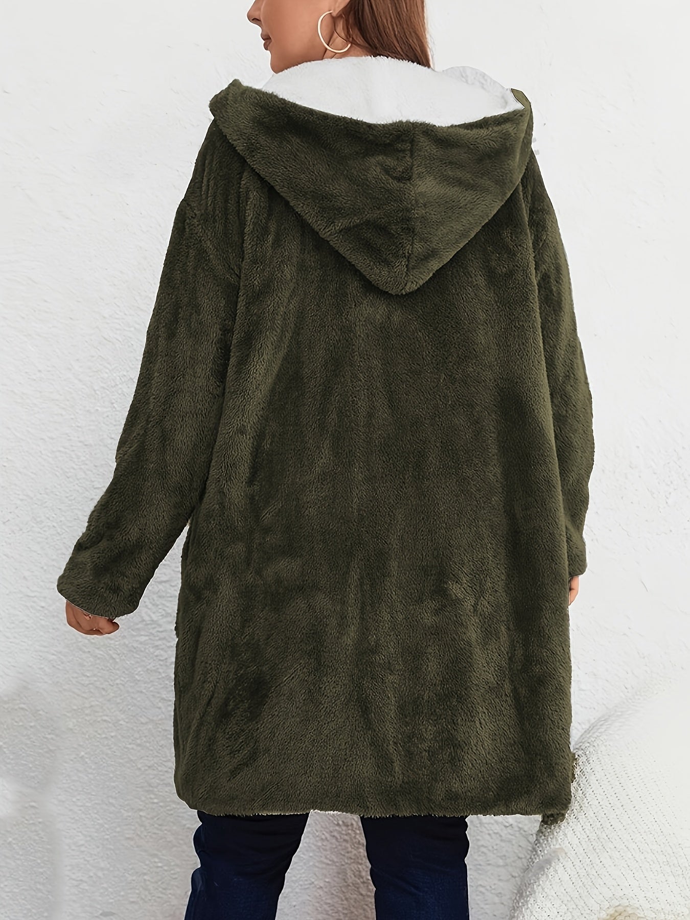 Women's Cozy Pullover Jacket detail view