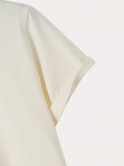 Women's Crew Neck Knit Dress - Belted detail view