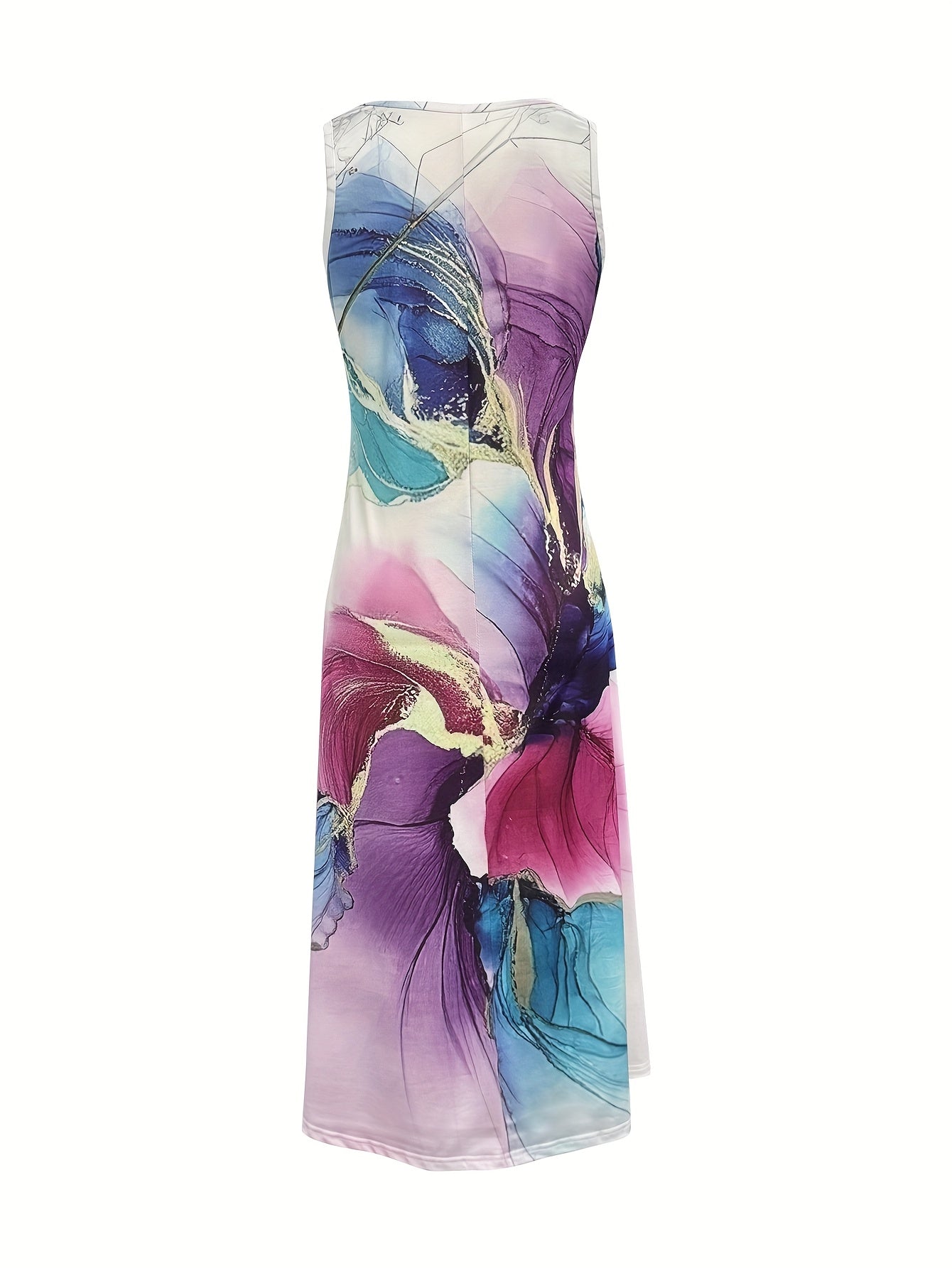 Women's Crew Neck Vacation Dress detail view