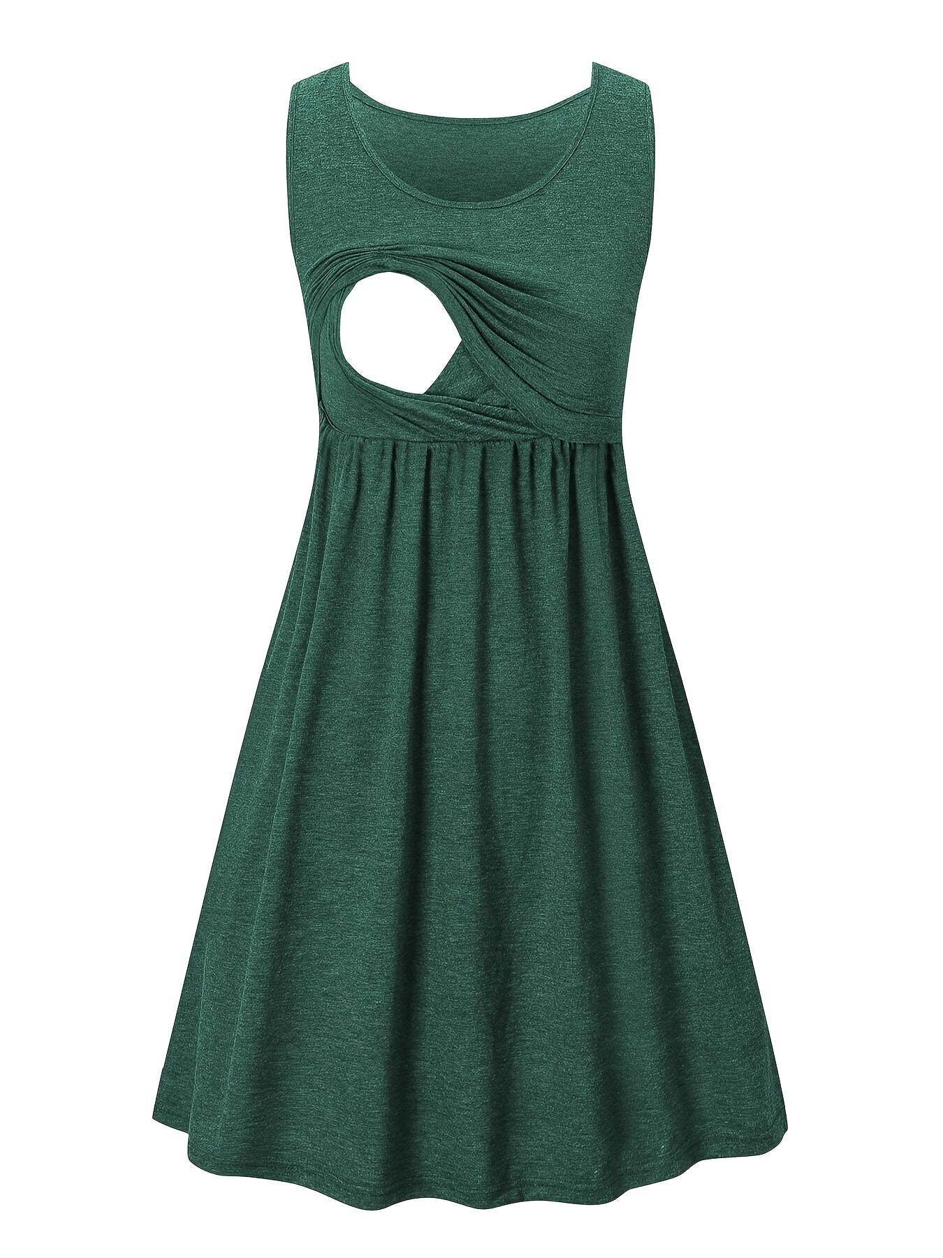 Women's Crimson A-Line Dress - Sleeveless – main product image