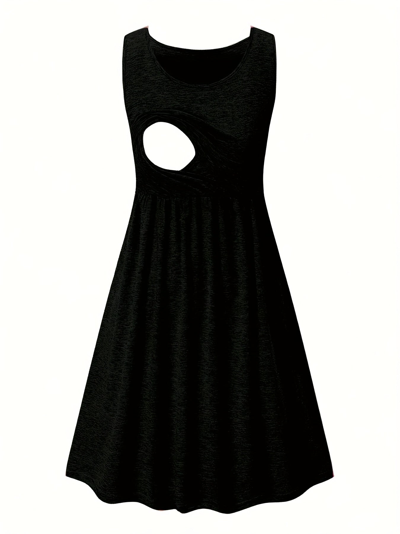 Women's Crimson A-Line Dress - Sleeveless – view 4