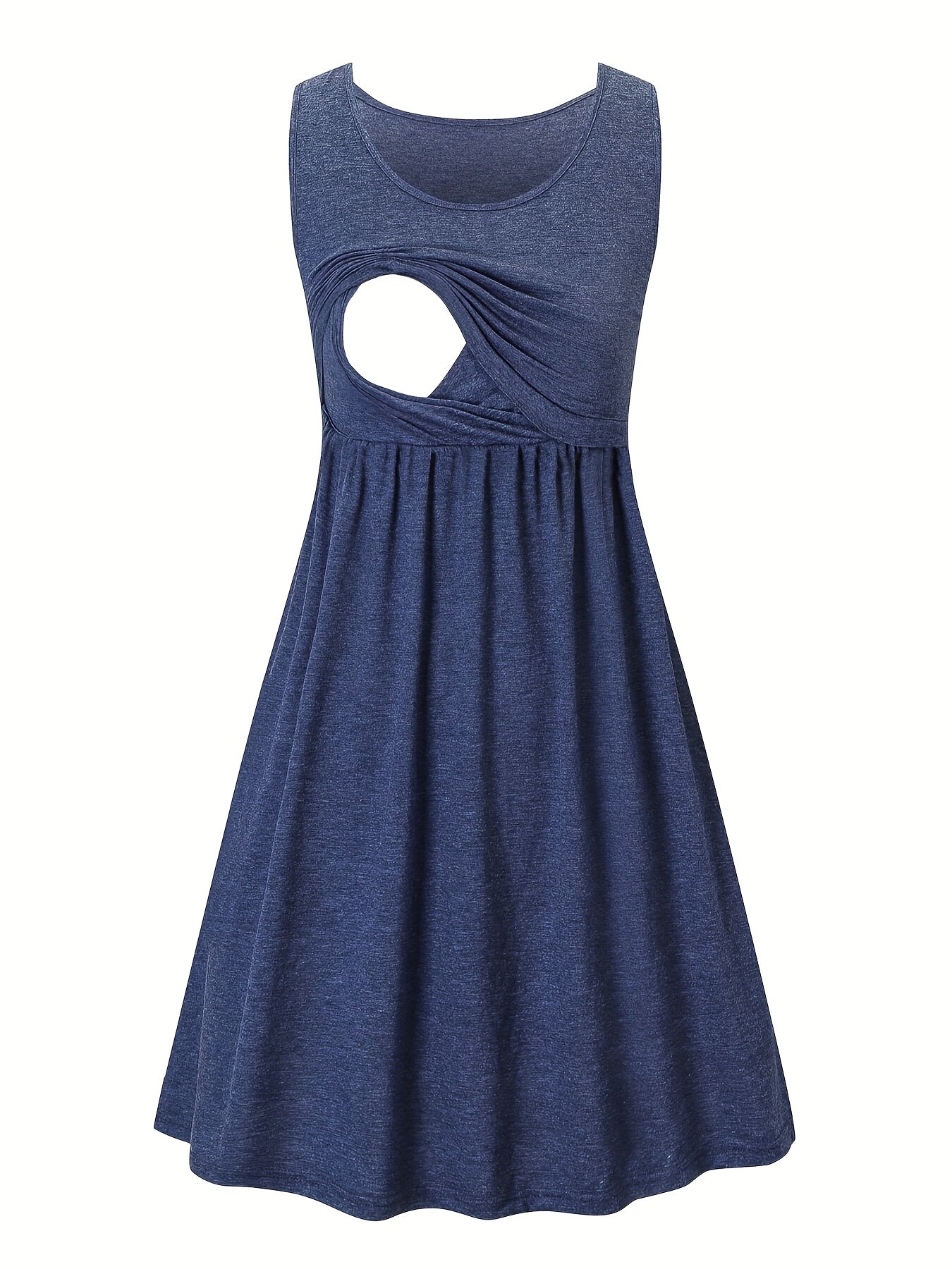 Women's Crimson A-Line Dress - Sleeveless detail view