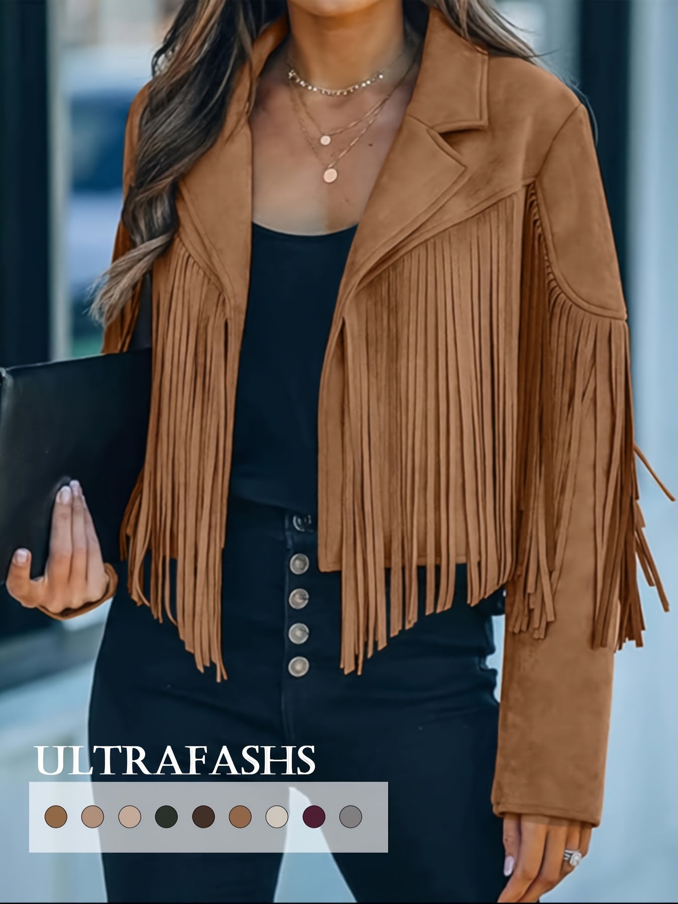 Women's Cropped Graphic Pullover Jacket detail view