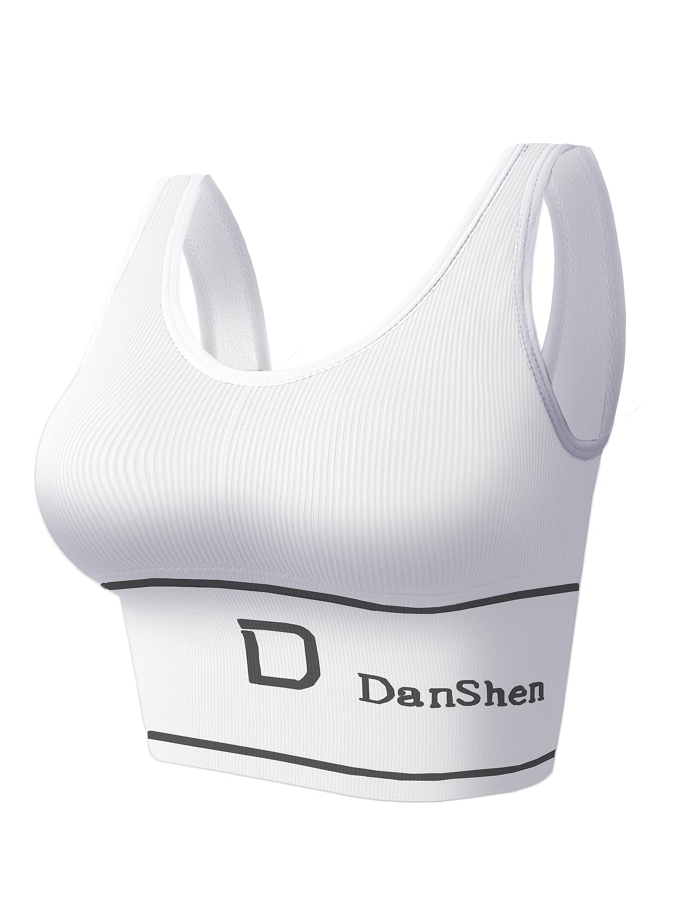 Women's Cross-Back Sports Bra - Removable Pads, High Support – White option – main product image