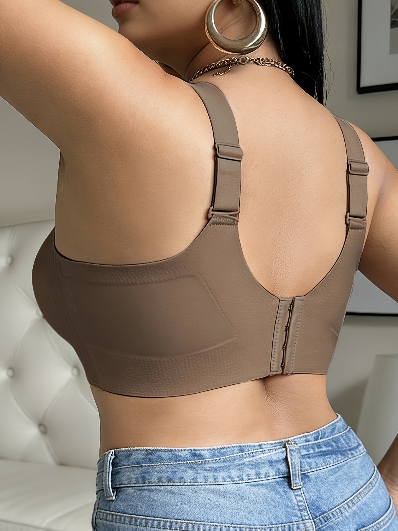 Women's Cross-Back Wireless Bra - Unpadded, High Support – view 7