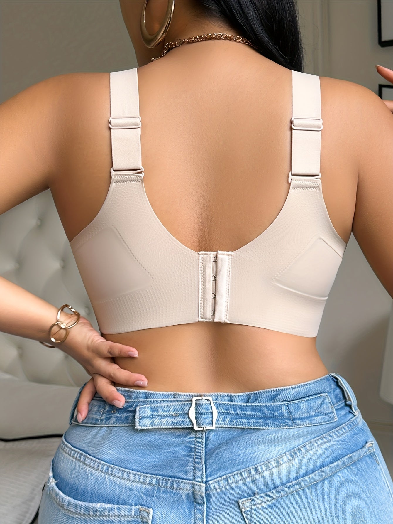 Women's Cross-Back Wireless Bra - Unpadded, High Support – view 16