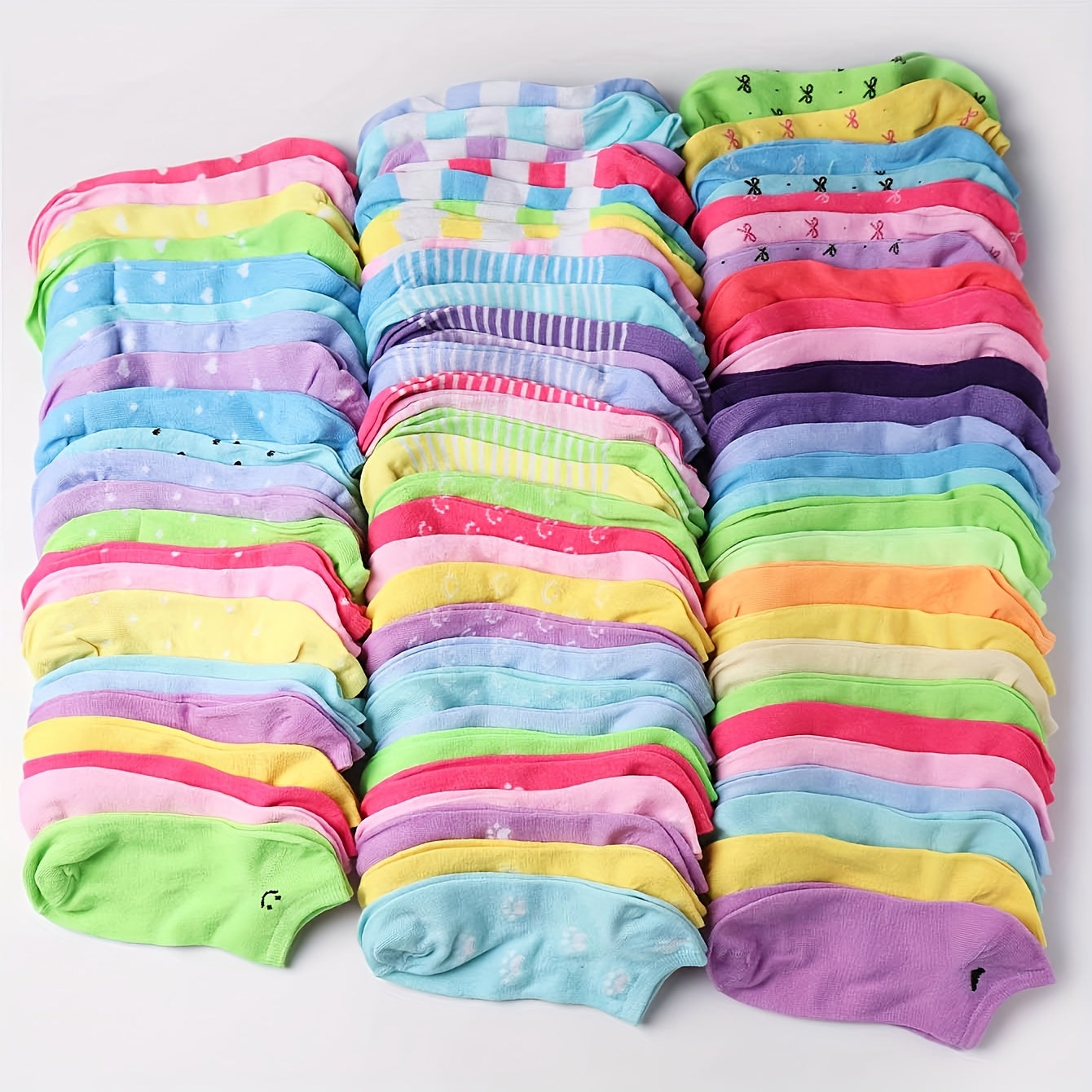 Women's Cute Print Ankle Socks - 20-Pair Pack – Pairs Boat with – main product image