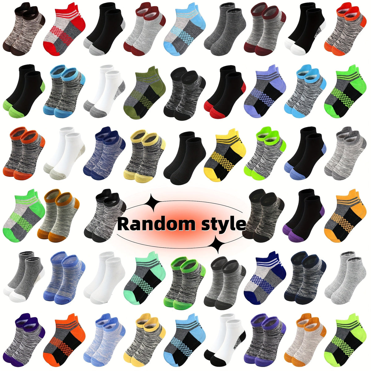 Women's Cute Print Ankle Socks - 23-Pair Pack – main product image