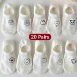 20 Pairs (Mixed Colors) Zoo Boat Socks