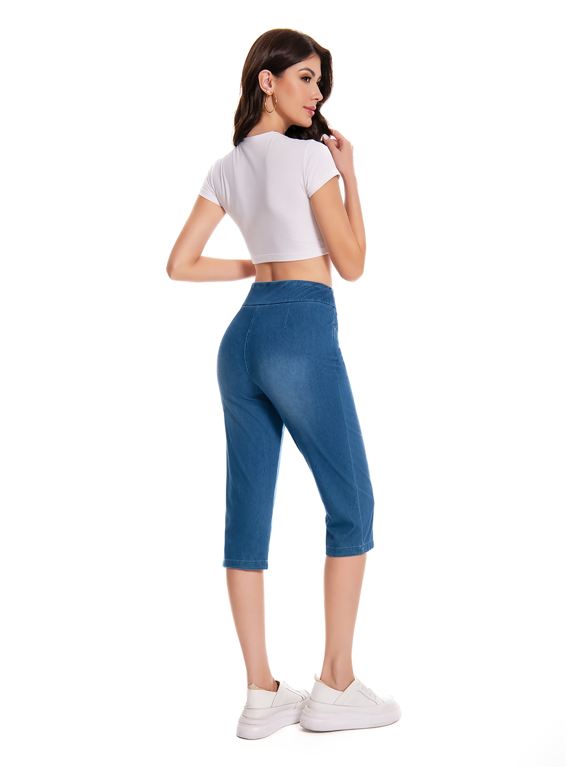 Women's Denim Capri Pants - Regular Fit detail view