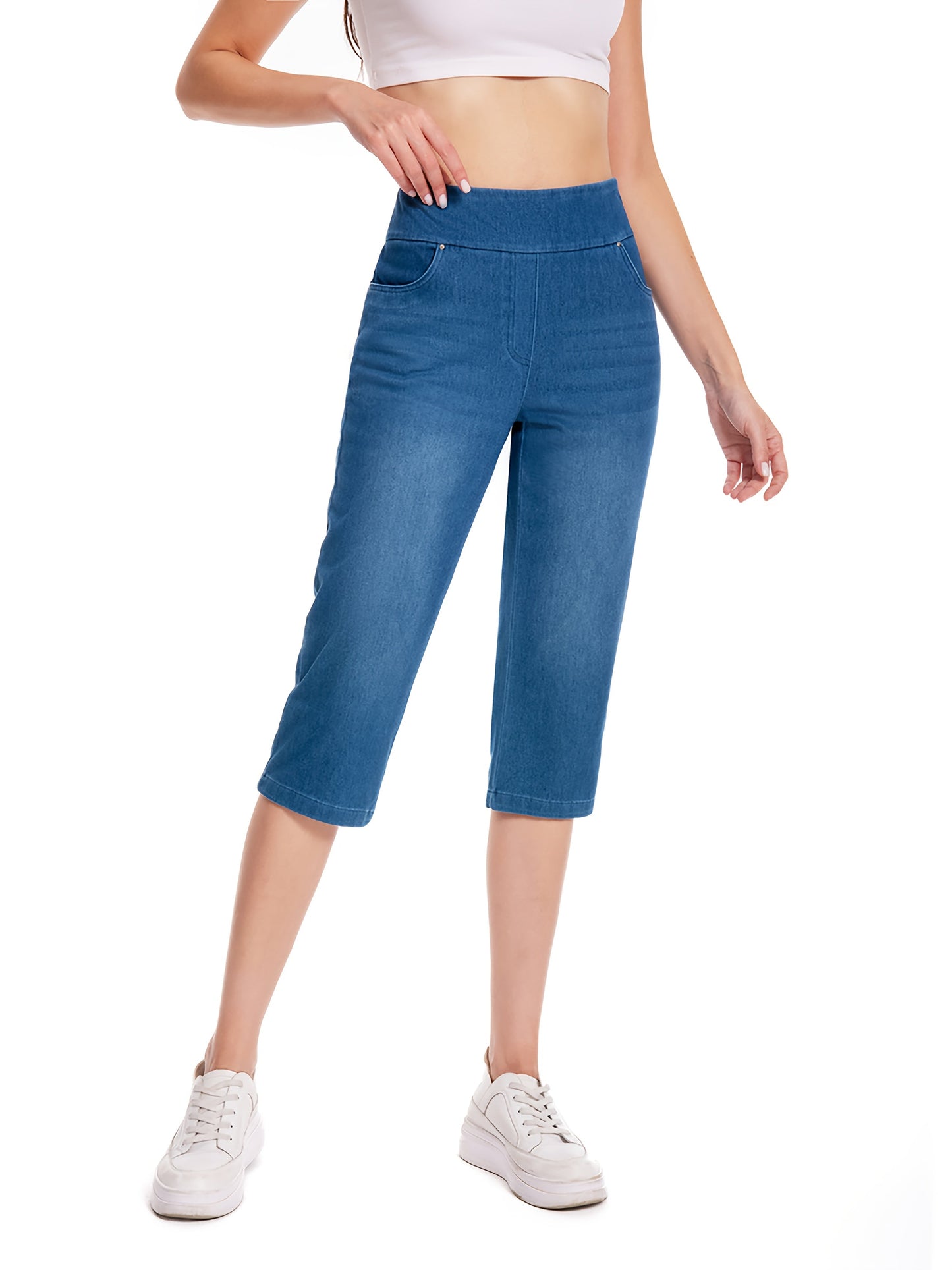 Women's Denim Capri Pants - Regular Fit detail view