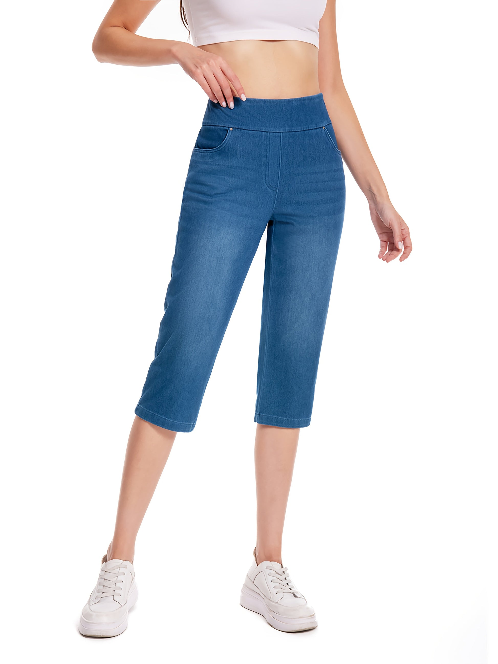 Women's Denim Capri Pants - Regular Fit detail view