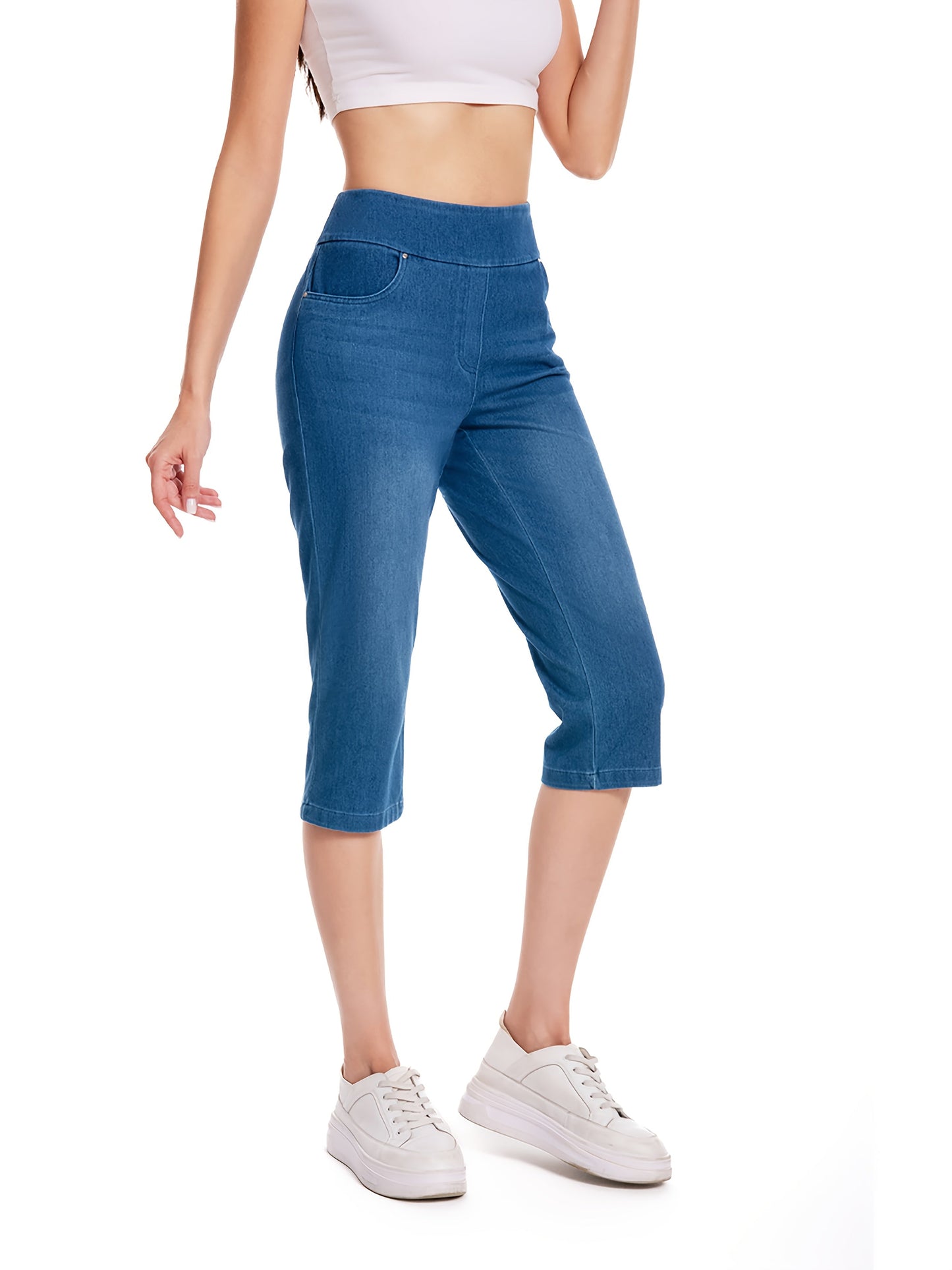 Women's Denim Capri Pants - Regular Fit detail view