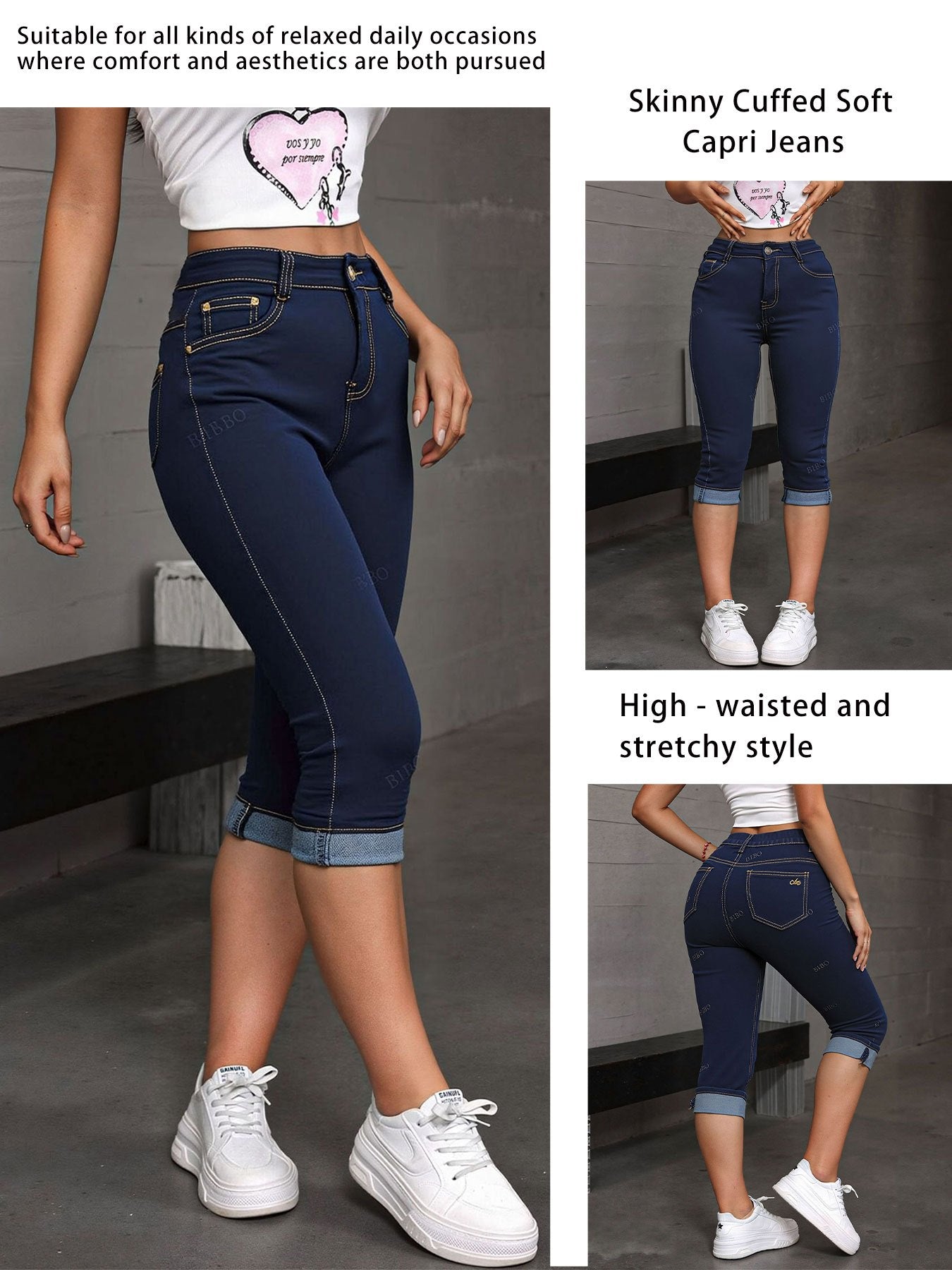 Women's Denim Capri Pants - Slim Fit – main product image
