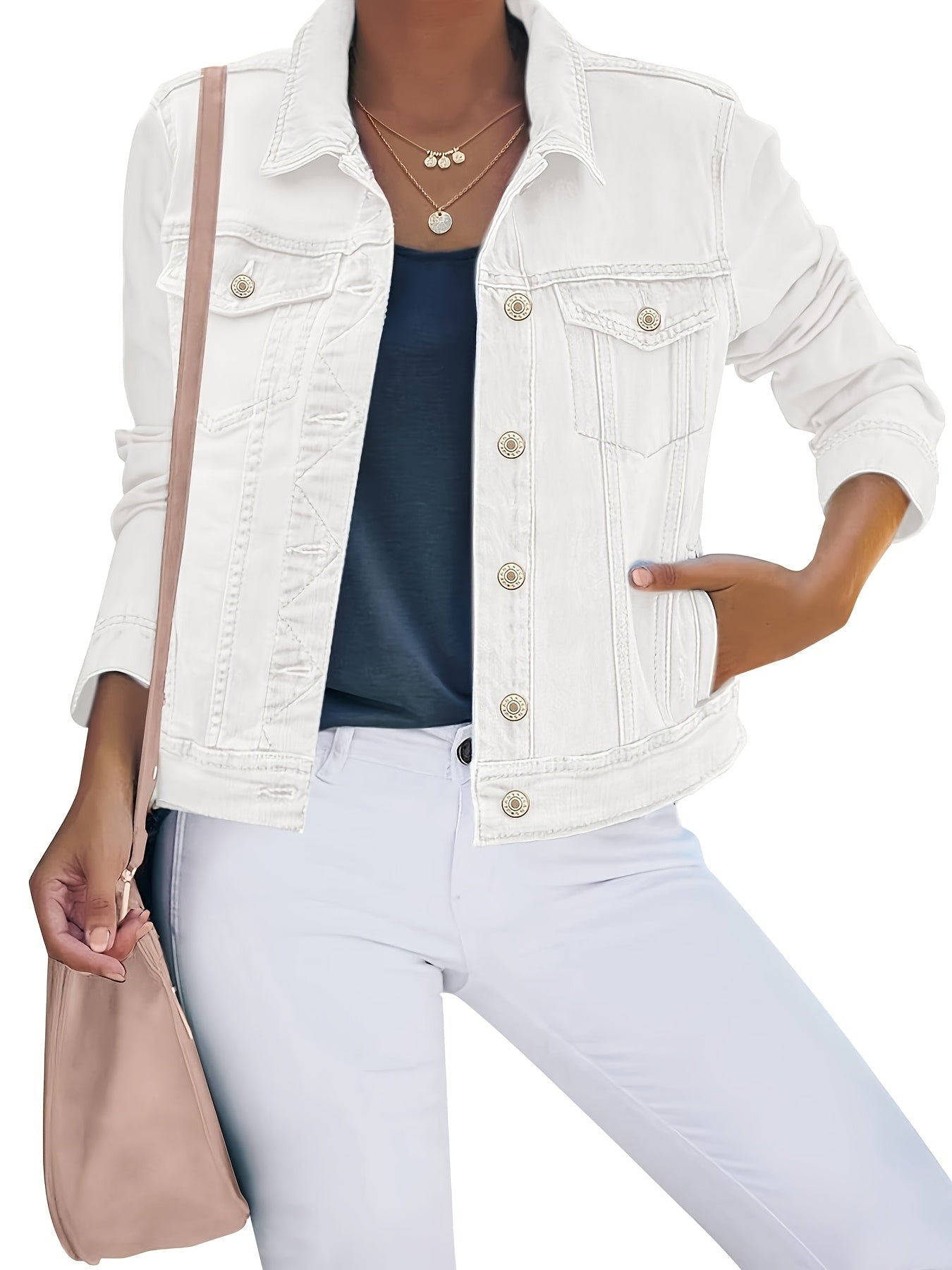 Women's Denim Jacket - Layering – 3-Color Selection – main product image