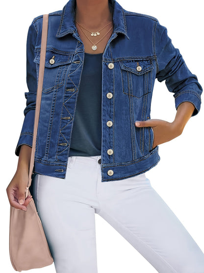 Women's Denim Jacket - Layering – 3-Color Selection detail view