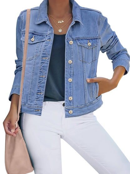 Women's Denim Jacket - Layering – 3-Color Selection detail view