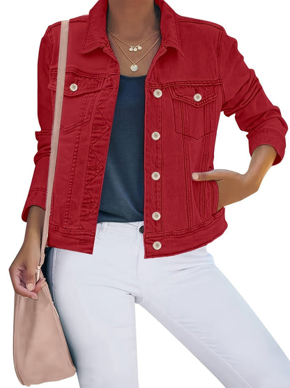 Women's Denim Jacket - Layering – 3-Color Selection detail view