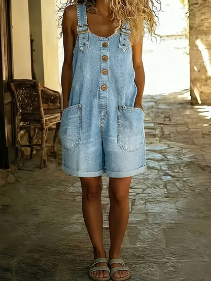 Women's Denim Overalls - Full Length detail view
