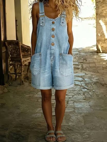 Women's Denim Overalls - Full Length detail view