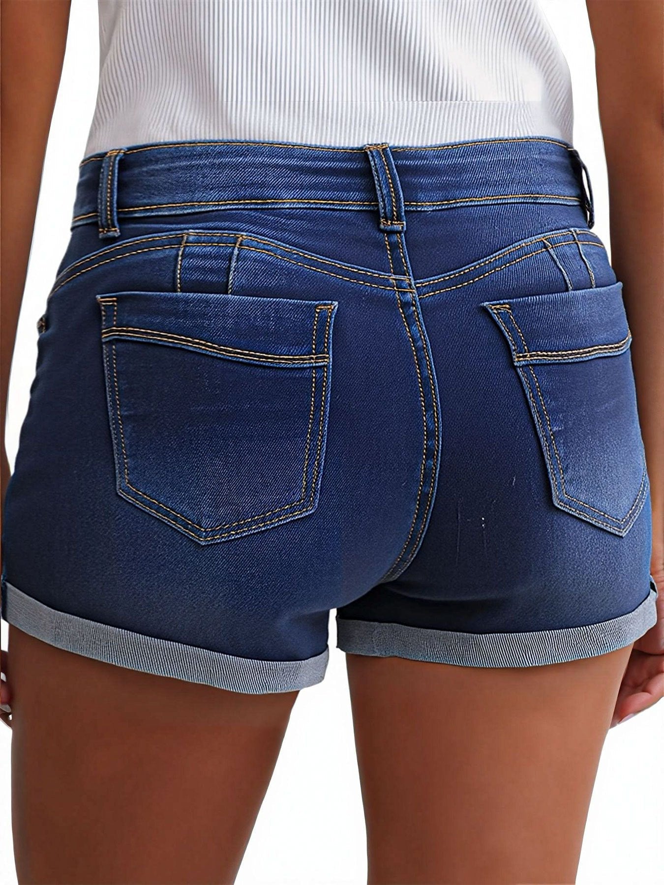 Women's Denim Shorts - Clean Finish Regular Fit detail view