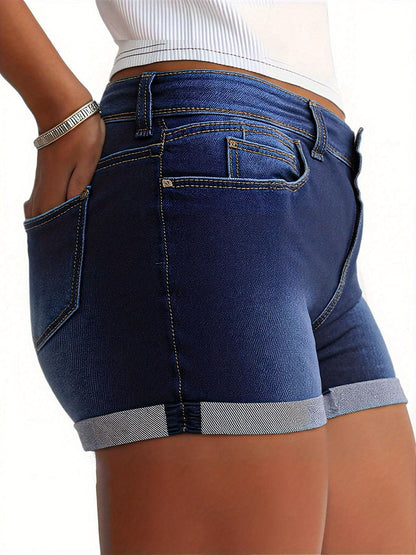 Women's Denim Shorts - Clean Finish Regular Fit detail view