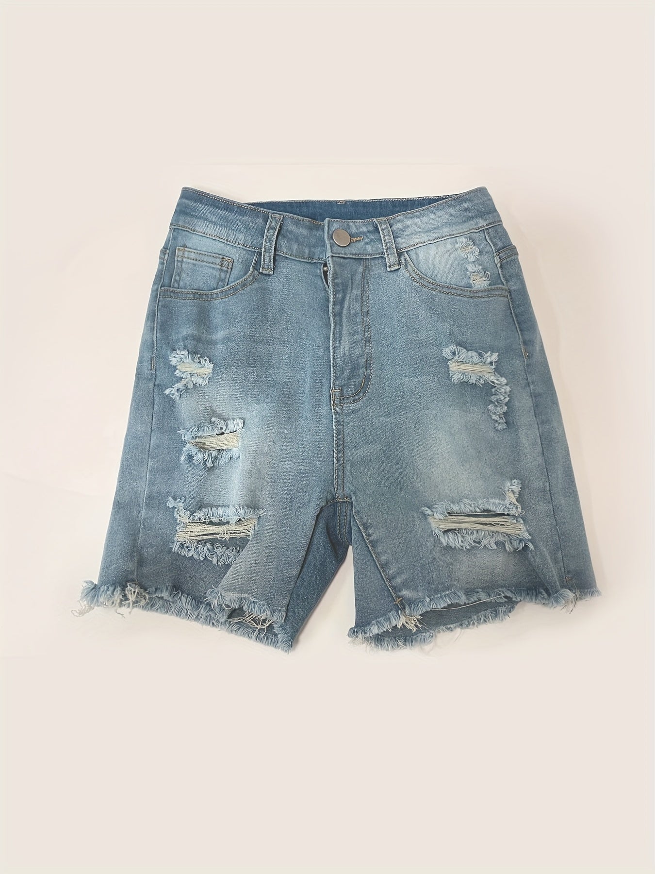 Women's Denim Shorts - Distressed Active Style detail view