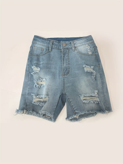 Women's Denim Shorts - Distressed Active Style detail view