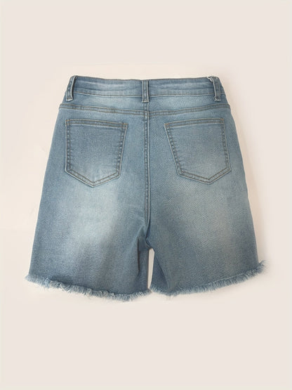 Women's Denim Shorts - Distressed Active Style detail view