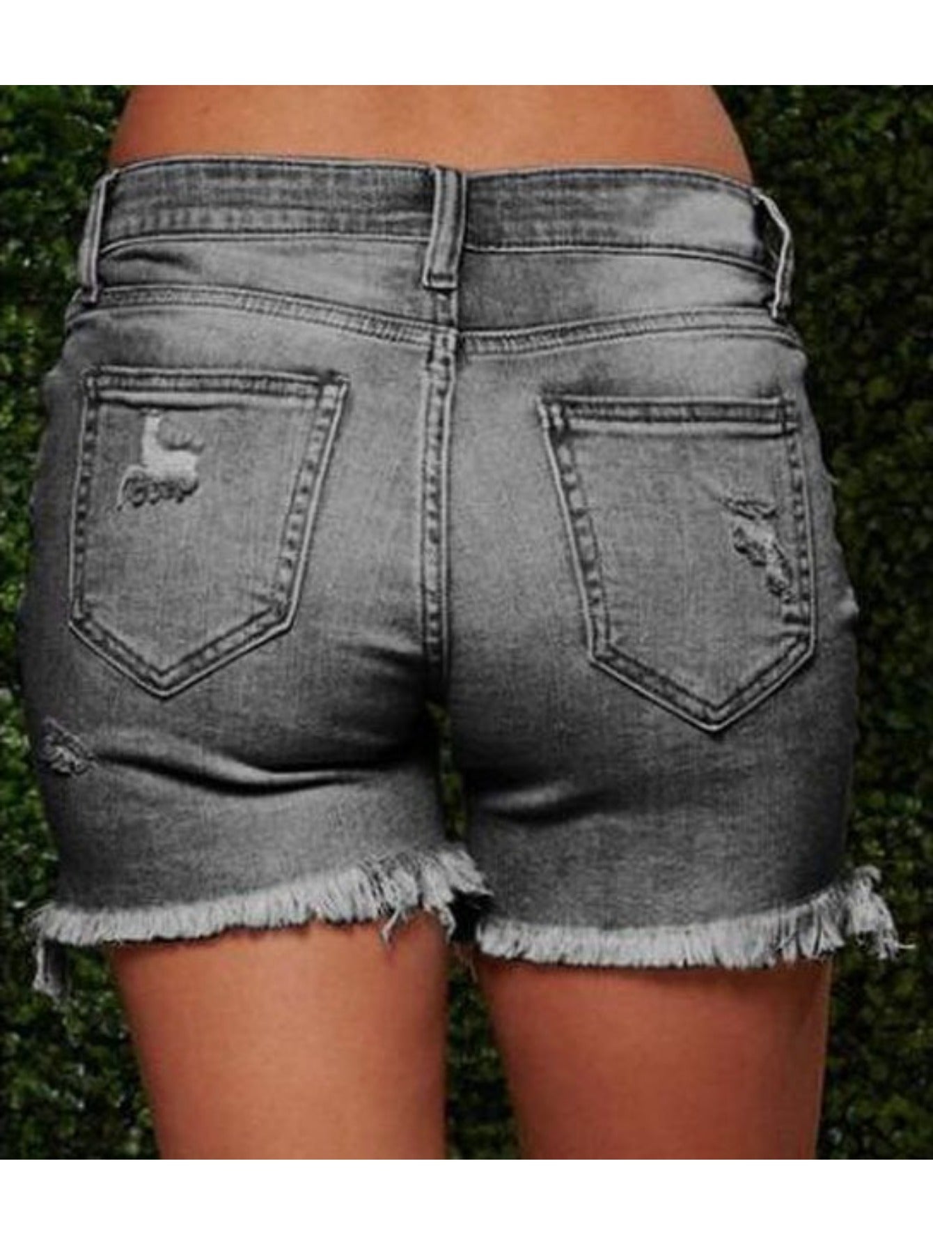 Women's Denim Shorts - Distressed – Slim Fit detail view